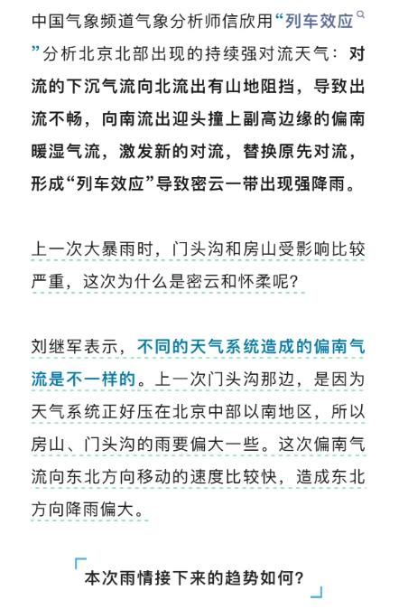 北京為何出現特大暴雨