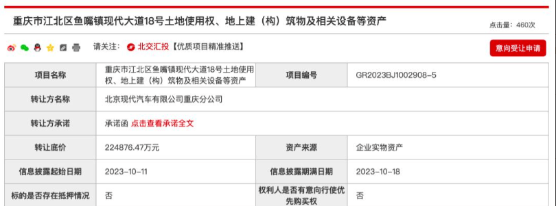 77億工廠兩折甩賣?深藍抄底北京現代重慶生產基地